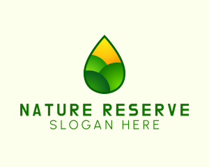 Natural Farming Droplet logo design