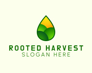 Natural Farming Droplet logo design