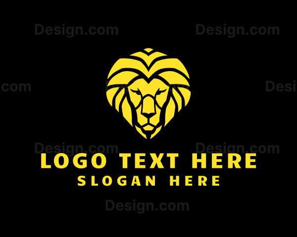 Wild Lion Animal Logo