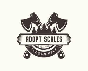 Forest Axe Woodwork logo design