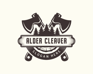 Forest Axe Woodwork logo design