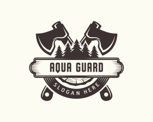 Forest Axe Woodwork logo design