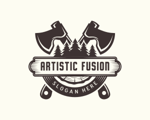 Forest Axe Woodwork logo design