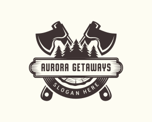 Forest Axe Woodwork logo design