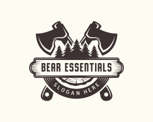 Forest Axe Woodwork logo design