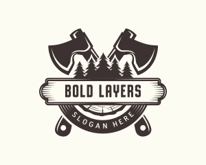 Forest Axe Woodwork logo design