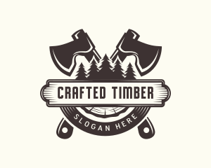 Forest Axe Woodwork logo design