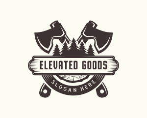 Forest Axe Woodwork logo design