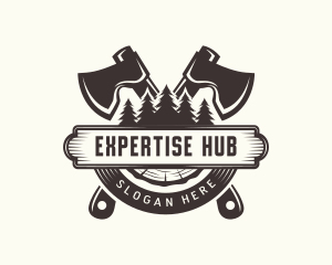 Forest Axe Woodwork logo design