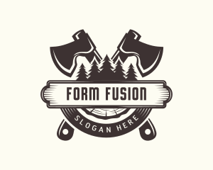 Forest Axe Woodwork logo design