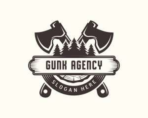 Forest Axe Woodwork logo design