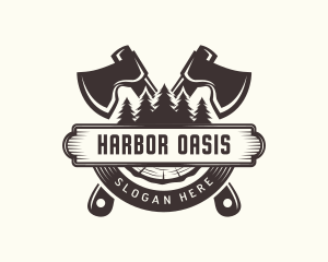 Forest Axe Woodwork logo design