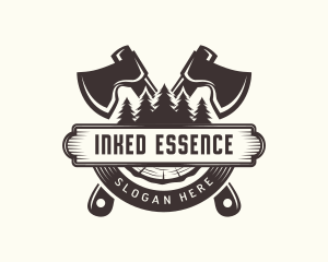 Forest Axe Woodwork logo design