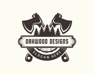 Forest Axe Woodwork logo design