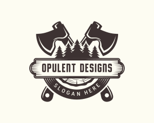 Forest Axe Woodwork logo design