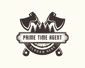 Forest Axe Woodwork logo design