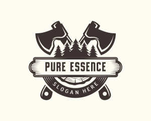 Forest Axe Woodwork logo design