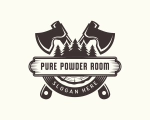 Forest Axe Woodwork logo design