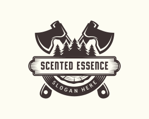 Forest Axe Woodwork logo design