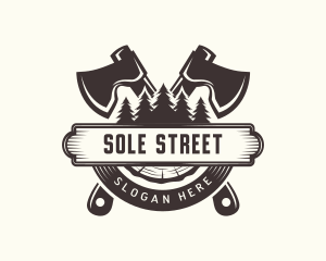 Forest Axe Woodwork logo design