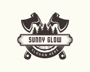 Forest Axe Woodwork logo design