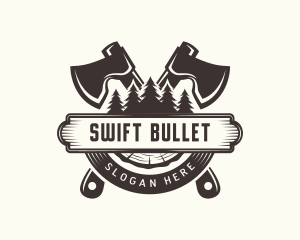 Forest Axe Woodwork logo design