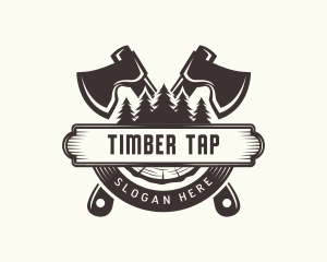 Forest Axe Woodwork logo design