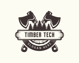 Forest Axe Woodwork logo design