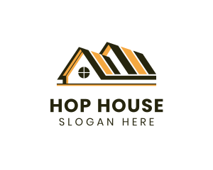 House Roof Construction logo design