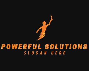 Thunder Human Torch logo design