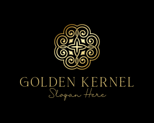 Golden Premium Seal logo design