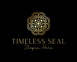 Golden Premium Seal logo design