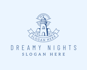 Blue Night Lighthouse logo design