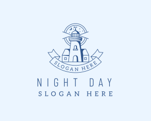 Blue Night Lighthouse logo design