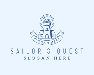 Blue Night Lighthouse logo design