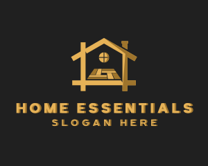 Home Wood Flooring logo design