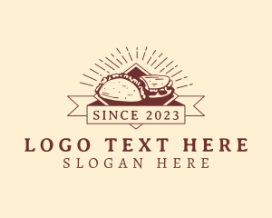 Tortilla - Hipster Taco Restaurant logo design