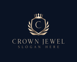 Premium Shield Crown logo design