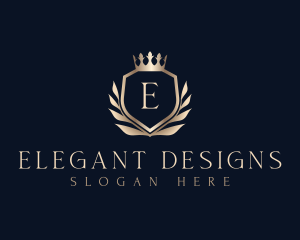 Premium Shield Crown logo design