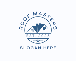 Residential House Roofing logo design