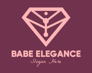 Elegant Pink Diamond logo design