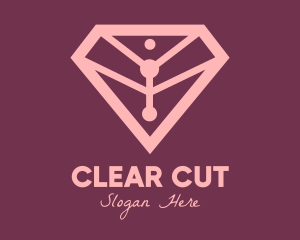 Elegant Pink Diamond logo design