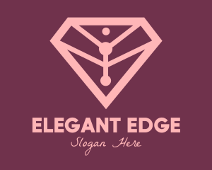 Elegant Pink Diamond logo design