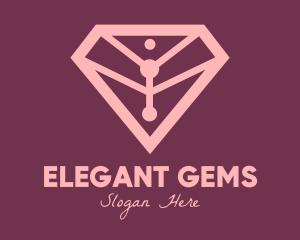 Elegant Pink Diamond logo design