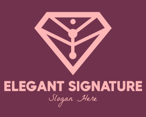 Elegant Pink Diamond logo design