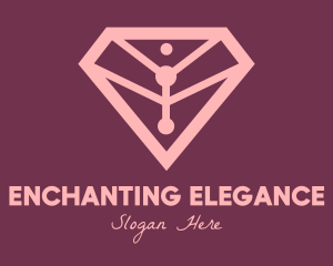 Elegant Pink Diamond logo design