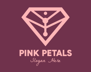 Elegant Pink Diamond logo design