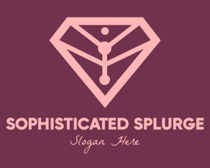 Elegant Pink Diamond logo design