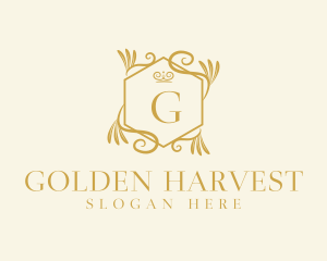 Golden Ornate Decor logo design