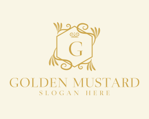 Golden Ornate Decor logo design